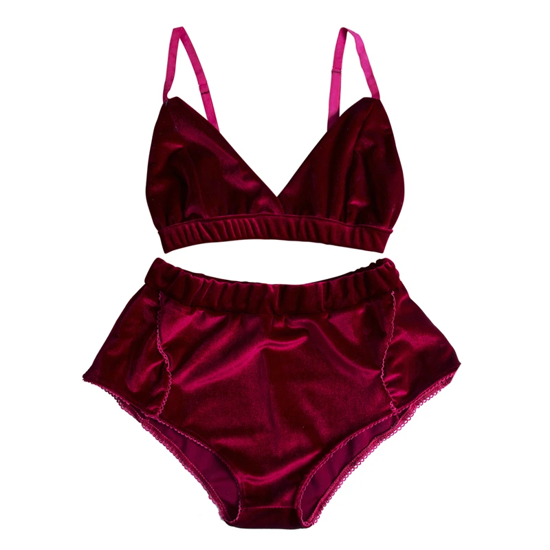 

Women Velvet Bikini Set Vintage Push Up Padded Bandage Swimsuit Beach Bathing Swimwear Swimming Bra Maillot De Bain Femme