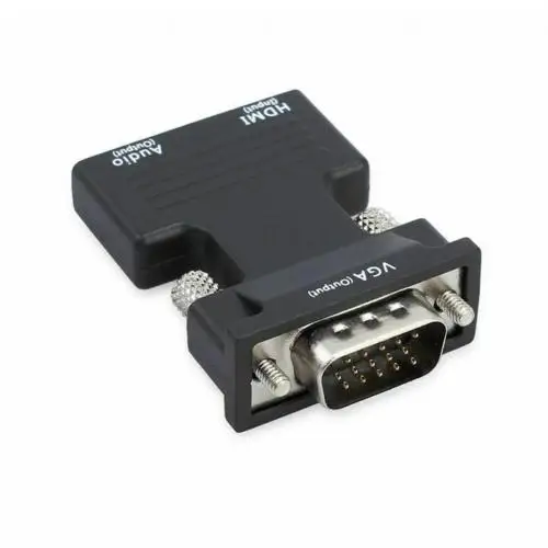 Черный 1080P HDMI Женский VGA Мужской конвертер адаптер с аудио кабелем для ПК HDTV - Цвет: Черный