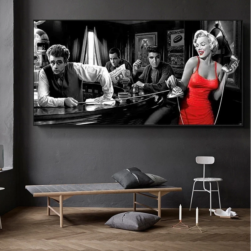 Marilyn Monroe James Dean Elvis Presley Poster