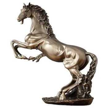 

29.5/44CM FINE HORSE STATUE BRONZE HORSE ART SCULPTURE ABSTRACT ANIMAL FIGURINE RESIN CRAFTS HOME DECORATIONS OPENING GIFT R1375