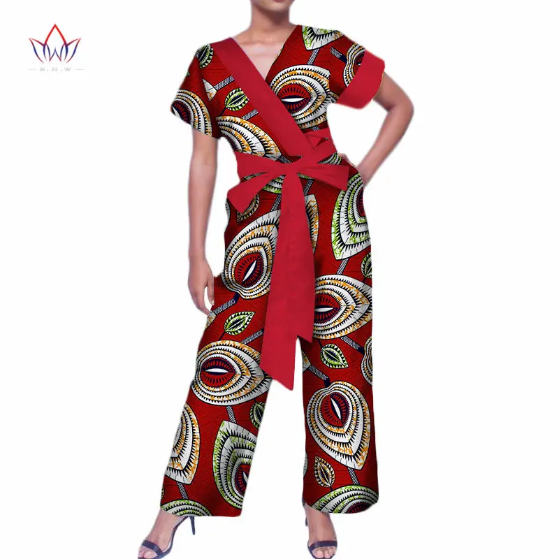 Женский комбинезон с бантом в африканском стиле одежда принтом Dashiki женская