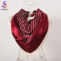 [BYSIFA] Brand Charater Women Muslim Head Scarf Wraps Fashion Accessories Ladies Red Satin Square Scarves Winter Silk Scarf Cape 1