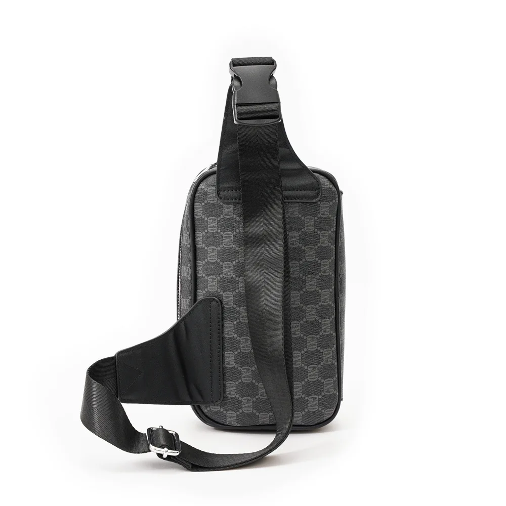 Mens Messenger Bag,Sling Chest Bag Fashion Men's Bag Luxury Brand Designer Single Shoulder Chest Bag Leather Male Crossbody Chest Pack Street Small Sling