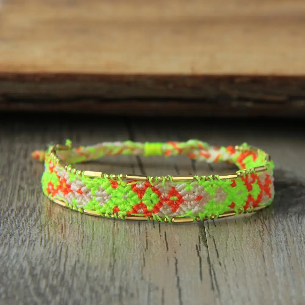 KELITCH Handwoven Thread Braided Friendship Bracelets Bangles Flamenco Maxi Wrap Bracelets for Women Bohemia Jewelry New
