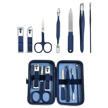 

7pcs Portable Stainless Steel Nail Clippers Tweezers Kit Travel Cuticle Push Nail Cutter Scissors Dead Beauty Pedicure Tool