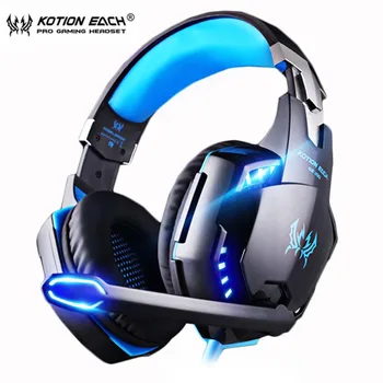 

KOTION EACH PS4 Gaming Headset Deep bass Stereo Casque Wired Game Earphones Gaming Headphones with Microphone for PS4 PC Laptop