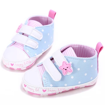 

Spring Summer Newborn Baby Boy Girl Canvas First Walkers Shoes Soft Soled Non-slip Footwear Crib Shoes
