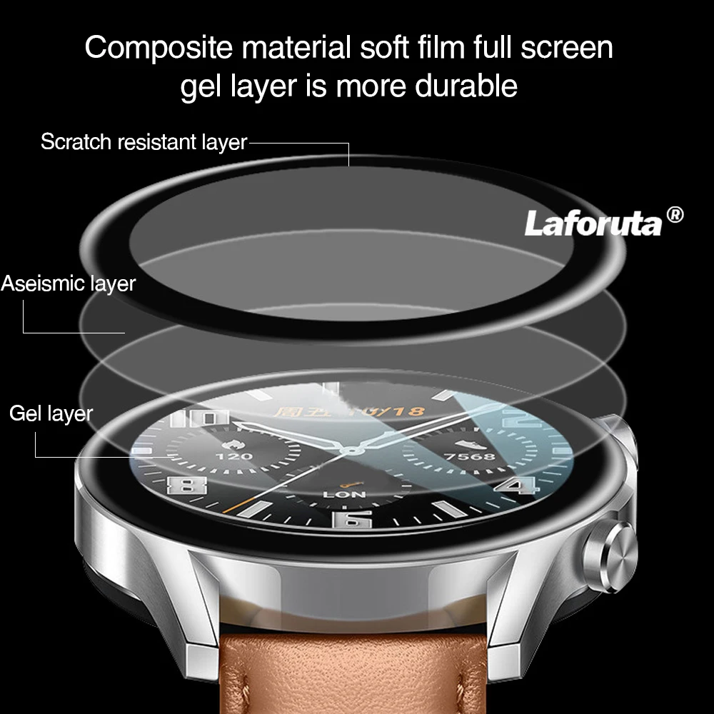 Screen Protectors Watch Screen Protector Watch Screen Protector Case Watch Protector Case For Huawei Honor Watch Magic 2 46mm 42mm 3D Curved Screen Protective Film GS3 ES Watch Full Protective Cover Soft Tempered Glass