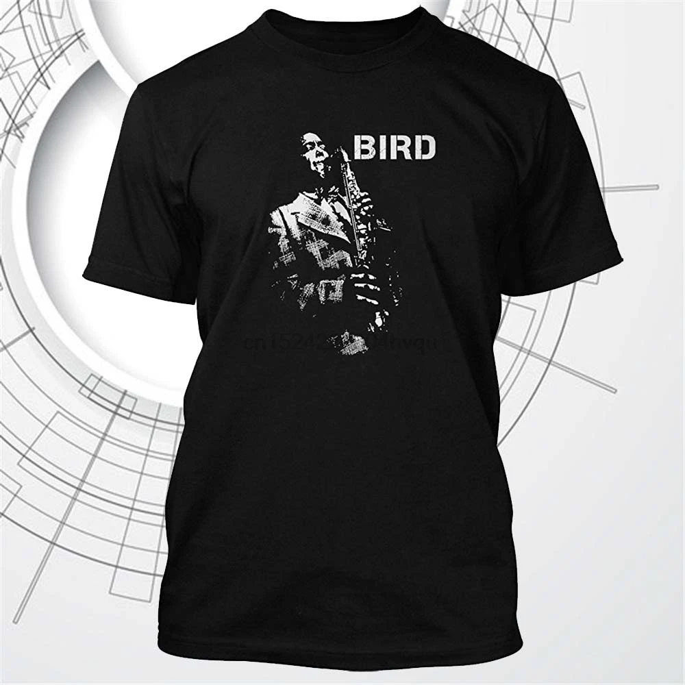 

100% Cotton Irregular Comfortable Short Sleeves Charlie Parker Jazz Saxophone Men'S T-Shirt Women Tshirt