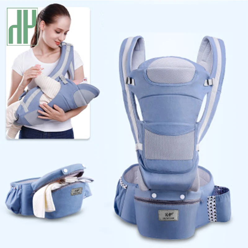Воздухопроницаемый эргономичный рюкзак-кенгуру для переноски детей 0-48 м, переносная переноска для младенцев
