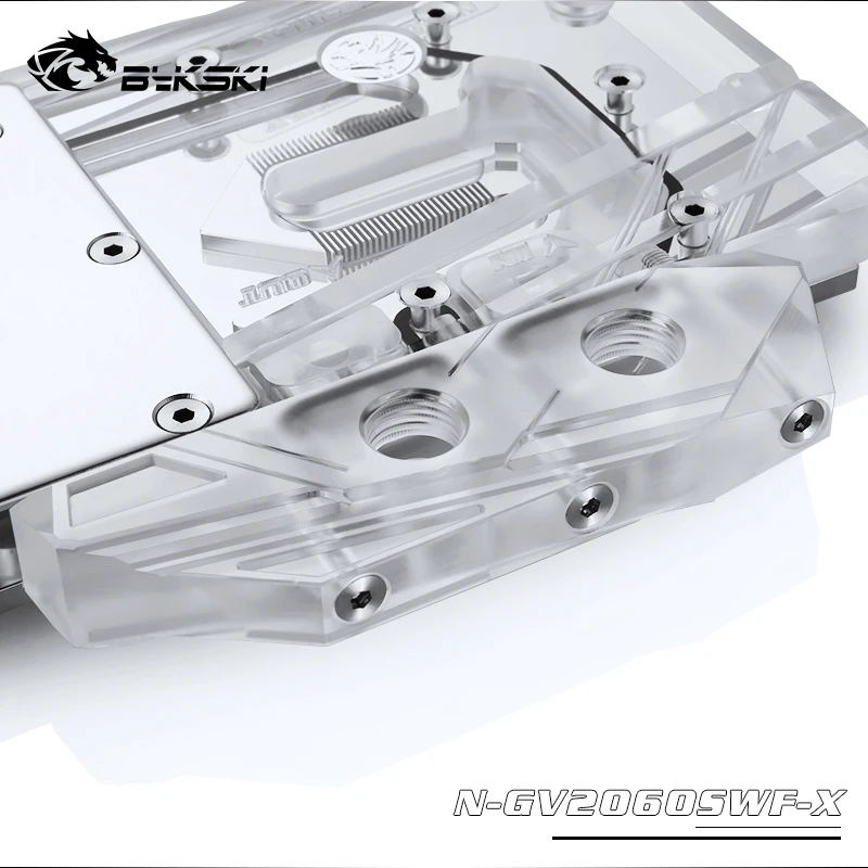 Водоблок Bykski gpu fit Gigabyte Geforce RTX2070 WINDFORCE 2X8G, RTX2060 SUPER Gaiming OC 3X 8N-GV2060SWF-X