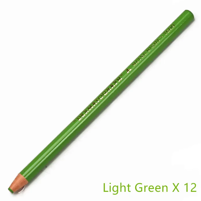 12 шт. Япония Uni 7600 мягкие цветные рулонные бумажные промышленные карандаши, масляные мелки, экологичные ручные рвущиеся разноцветные на выбор - Цвет: 12pcs Lighe Green