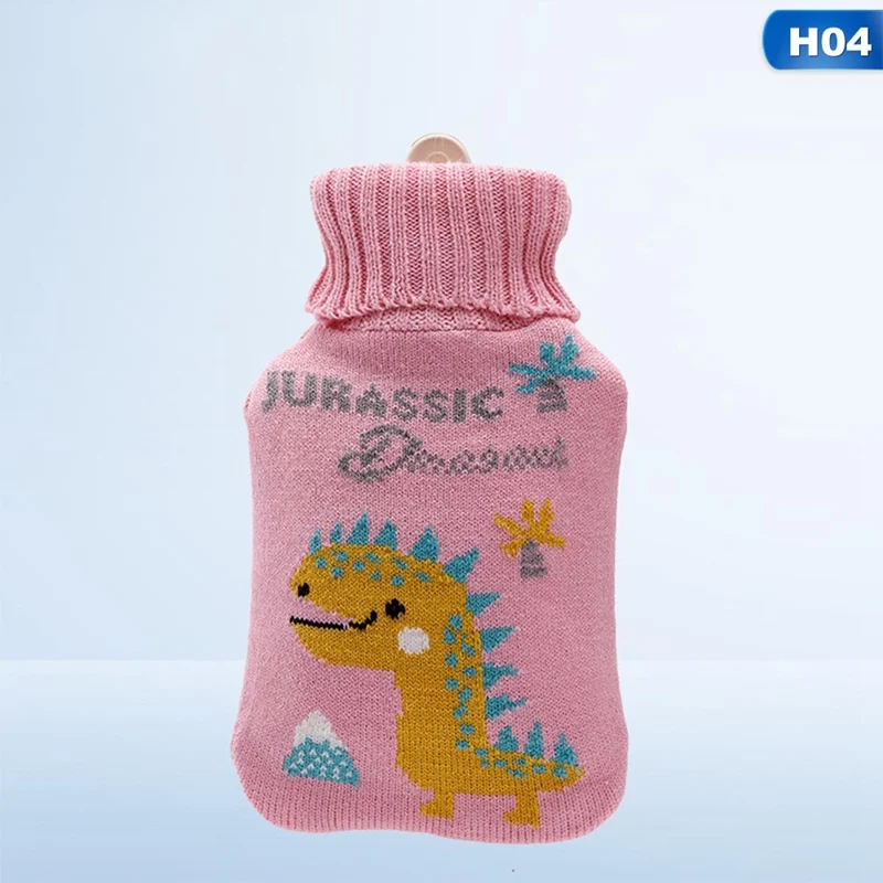 Вязаная бутылка для горячей воды с динозавром, 1000 мл, бутылка для горячей воды