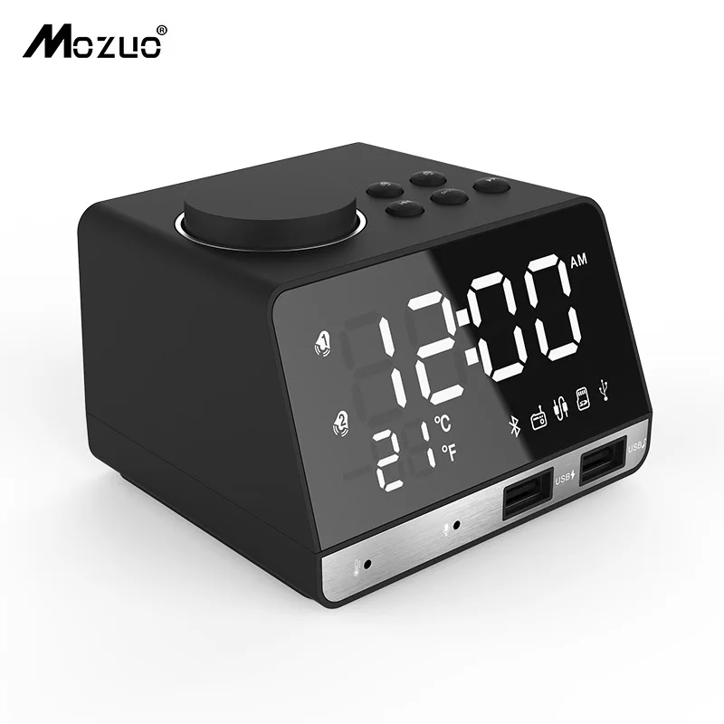 

K11 Bluetooth speaker alarm clock radio to the phone tablet charging audio creative music clock display