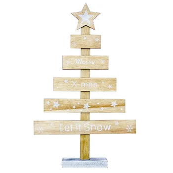 

Ornaments Christmas Decoration Wooden Merry Christmas Tree Desk Table Decor Pendants Xmas TreeHappy New Year Home Decor Gifts
