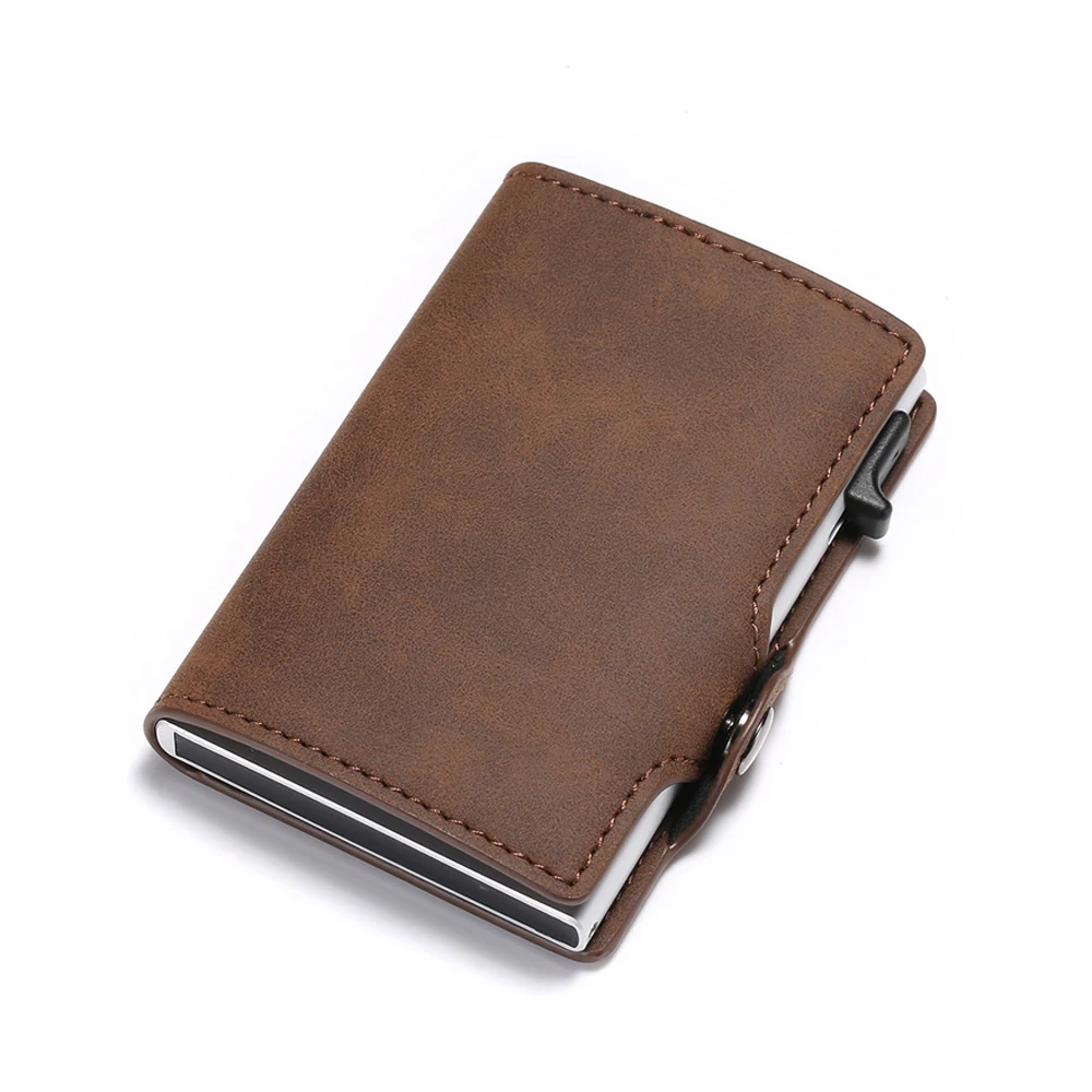 Новый RFID блокирующий мужской кошелек с автоматической застежкой держатель для