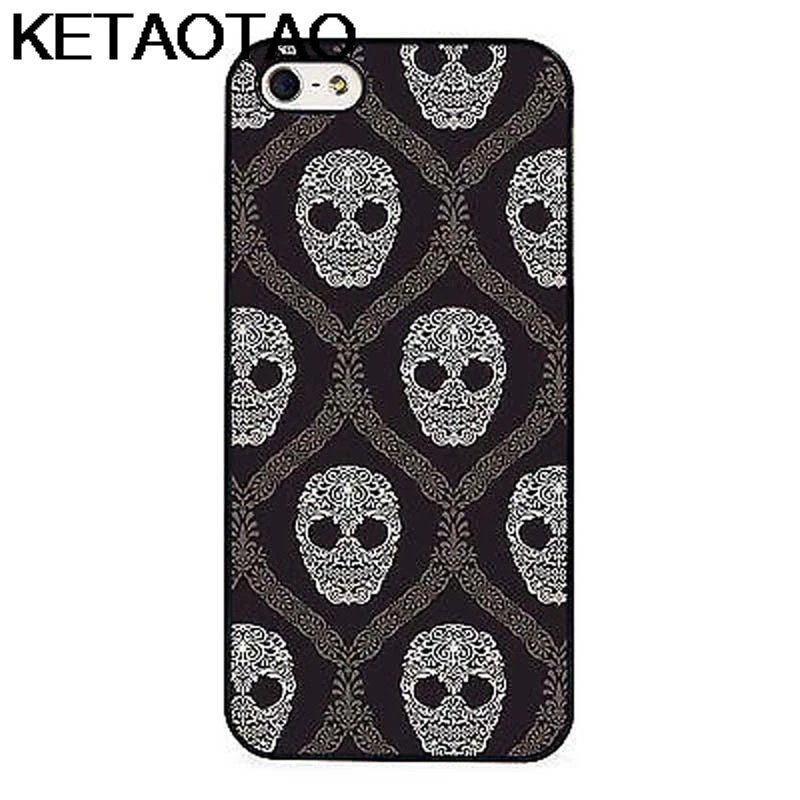 Фиолетовый KETAOTAO Каратель Череп Телефон чехол s для iPhone 4S SE 5C 5S 6S 7 8 SE X Plus XR XS Max Чехол Мягкий ТПУ резиновый силиконовый - Цвет: Фиолетовый