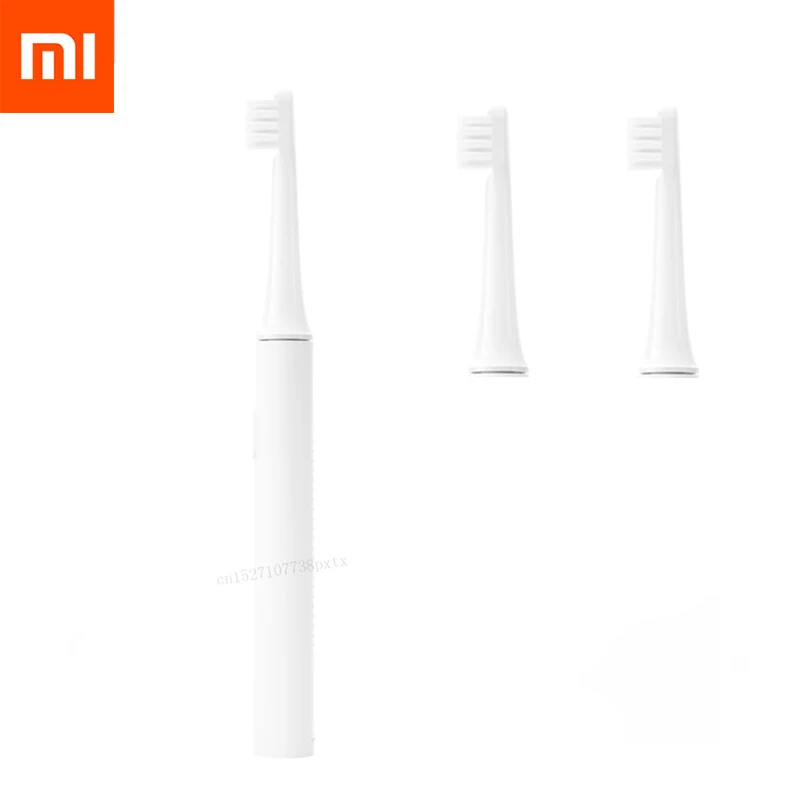 Add 2 Brush Xiaomi Mijia T100 звуковая электрическая зубная щетка для взрослых Водонепроницаемая зубная щетка Ультра звуковая автоматическая USB перезаряжаемая IPX7 с щеткой - Цвет: Add 2 Brush