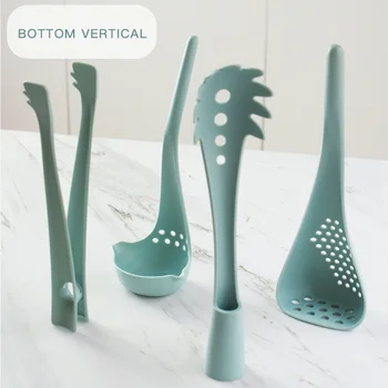 

Safe Kitchen Utensils Nylon 4-Piece Material High-temperature Resistant BPA Free with Pasta Server Slotted Spoon Ladle Food