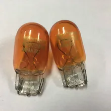 2 шт T20 7443 7440 сигнальный светильник W21/5 W 3800K галогенная лампа из прозрачного стекла, дневной ходовой светильник, стоп-сигнал, стоп-сигнал