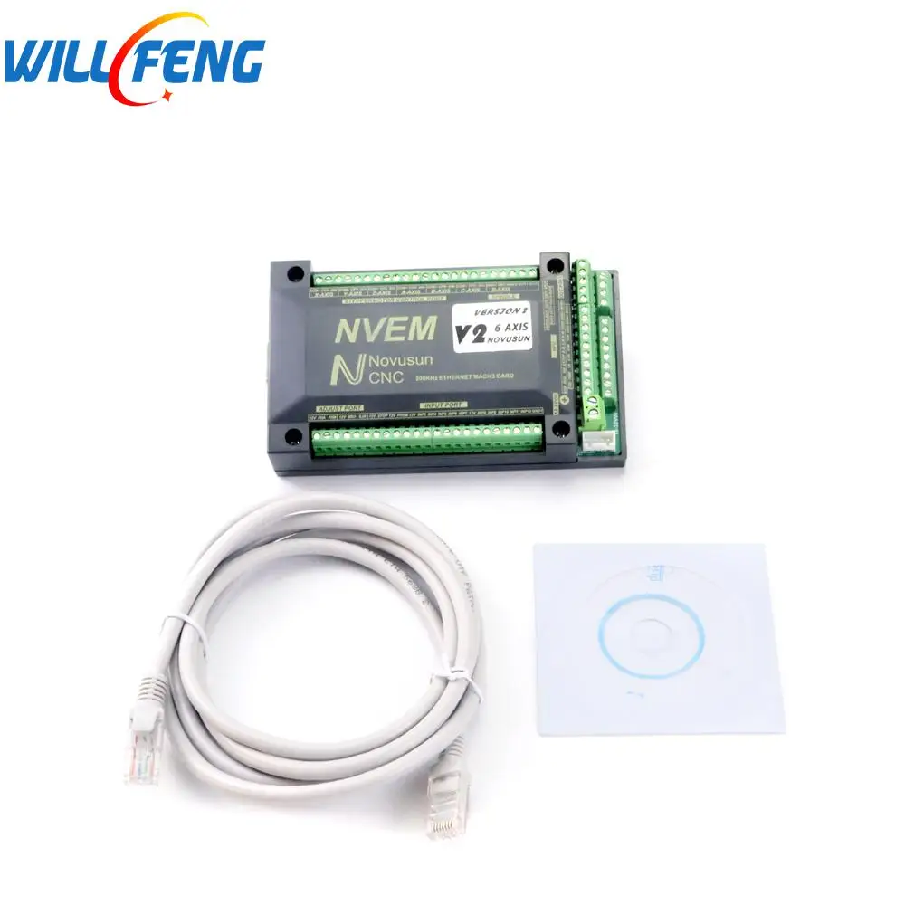 Будет ли Feng NVEM V2 Mach3 контроллер карты 3 4 5 6 оси 300 кГц Ethernet порт для ЧПУ гравировальный станок