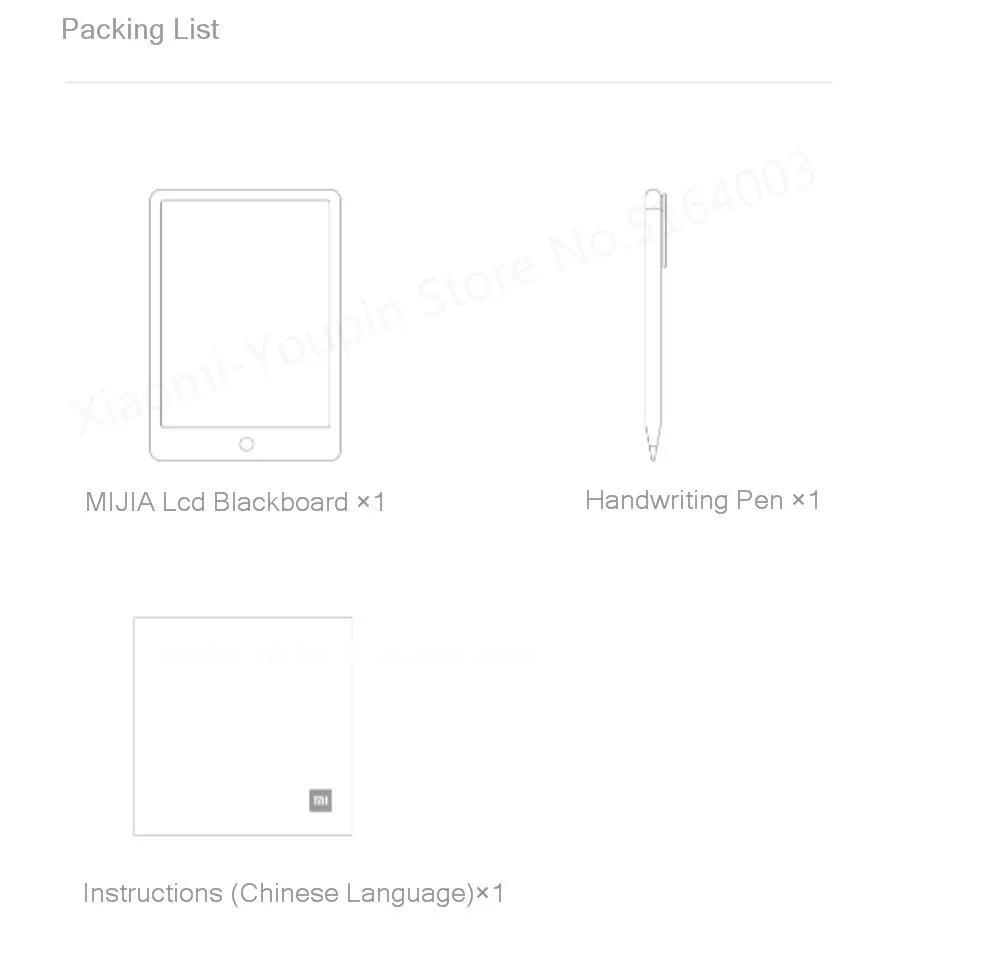 Xiaomi MIJIA доска для рукоделия детская Электроника доска для письма немагнитная каракули Бытовая доска для рукописного письма Xiomi домашняя доска для рисования
