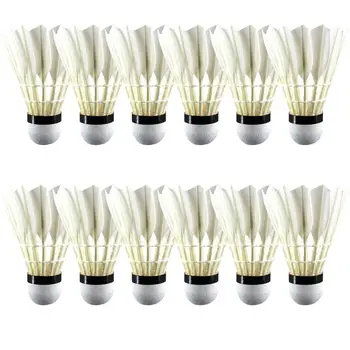 

12Pcs Durable Faux Feather Flying Stably Shuttlecocks A+60E Badminton Balls