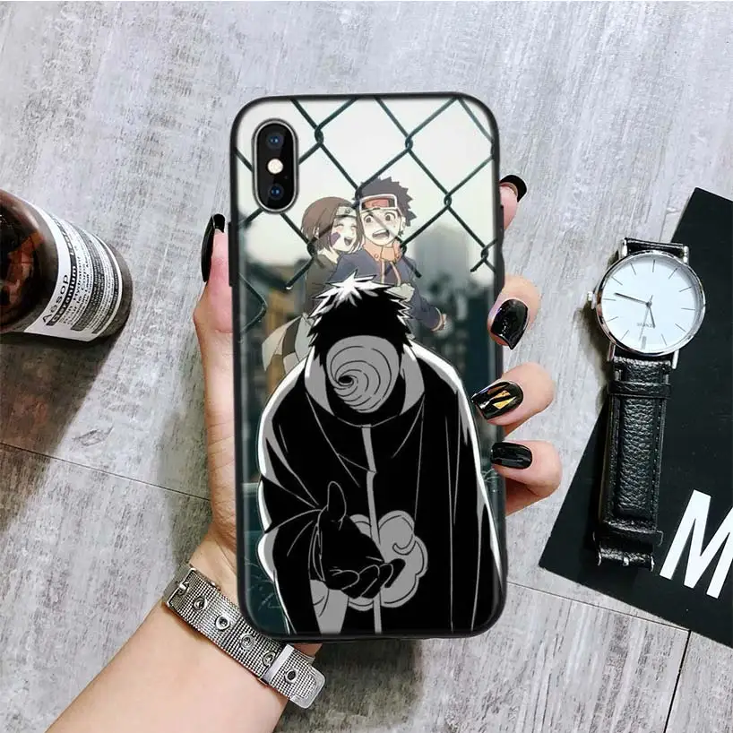 Наруто Учиха Обито боли черный чехол для телефона Apple IPhone 11 Pro XS MAX XR 7 8 6 6S Plus X 10 Ten 5 5S SE Coque Shel