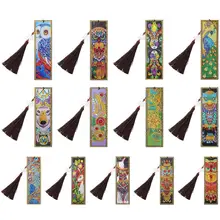 Креативная кожаная Закладка «сделай сам» с узором в древнем египетском стиле, специальная алмазная живопись, кисточки, закладки ручной работы, для подарков