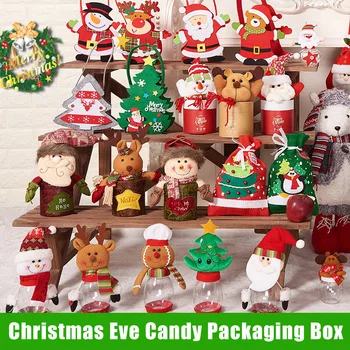 

Christmas Candy Jar Storage Bottle Sweet Box Gift Box Christmas Decorations for Home _WK