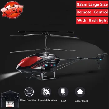 

2.4G 6-Axis Gyro Remote Control Helicopter with LED Light Recharging Flight 83cm large size RC Helicopter Aircraft Kid gift toy