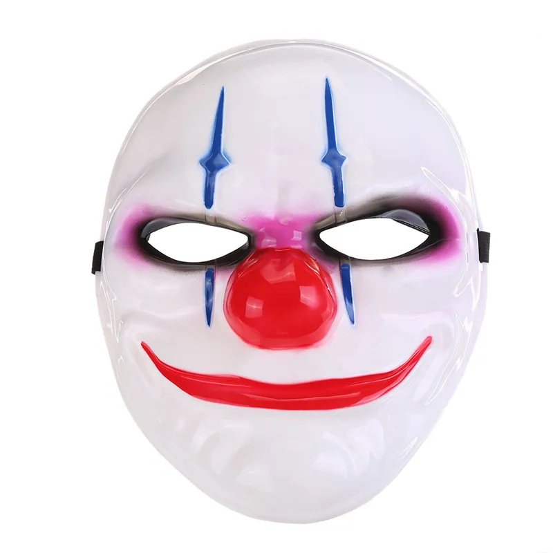 Клоун на Хэллоуин страшные маски Payday 2 Тема пластиковая ужасная маска взрослые косплей для вечеринок и маскарадов костюм украшения реквизит подарок - Цвет: Clown