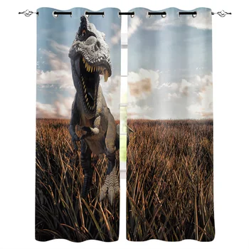 

Dinosaur Picture Background Window Treatments Curtains Valance Window Curtains Bathroom Curtains Kitchen Kids Party Decoration