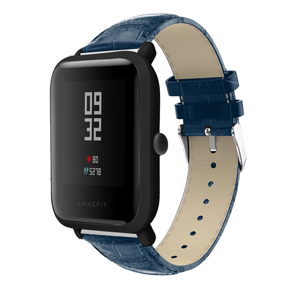 Кожаный ремешок для часов Ремешок с для Xiaomi Huami Amazfit Bip BIT Lite Youth/Amazfit GTS Смарт часы носимый браслет