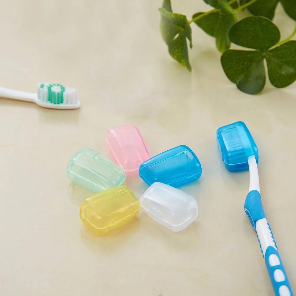Набор из 5 предметов, переносная Крышка для зубной щетки для путешествий, чехол для мытья, крышка для щетки, коробка, аксессуары для ванной комнаты, зубная щетка для здоровья, защитная крышка s