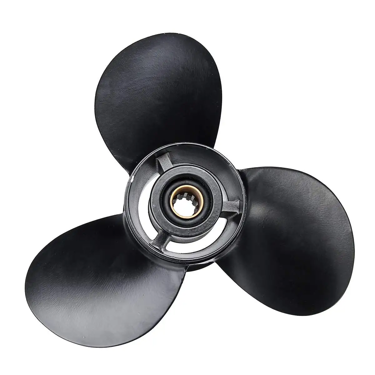 

58100-96440-019 10 1/4 x 13 Inch Boat Outboard Propeller for Suzuki 20-30HP Aluminum 3 Blades 10 Spline Tooths Black R Rotation