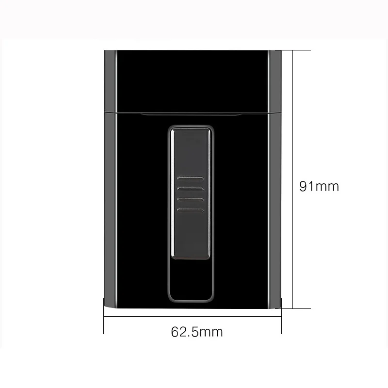 20 шт Емкость портсигар Чехол коробка с электронная USB Зажигалка для тонкая сигарета водонепроницаемый портсигар плазменная зажигалка