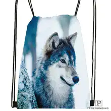 Custom wolf_moon_by_kyghost@ 04-походная сумка на шнурке милый рюкзак для детей(черная спинка) 31x40 см#180611-03-107