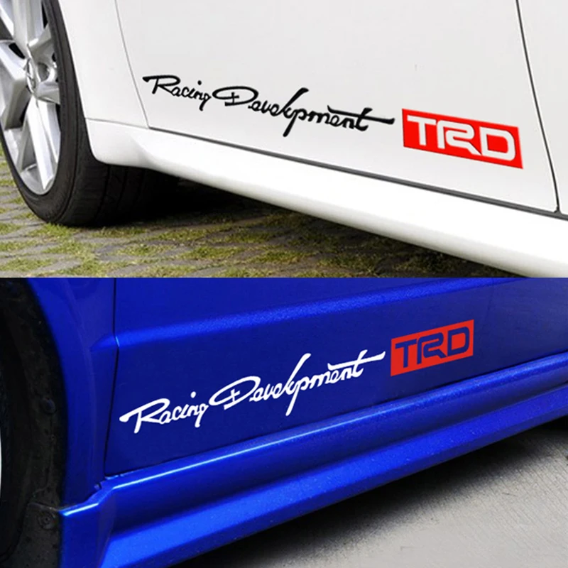 TRD 2PCS Car Racing Development Sticker Decals for Toyota Racing Development|Car Stickers| - AliExpress