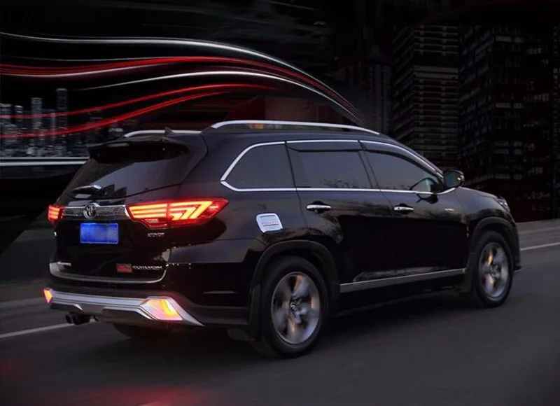 Светодиодный задний фонарь для Toyota Highlander 2015 2016 2017 задние фары красный цвет|led