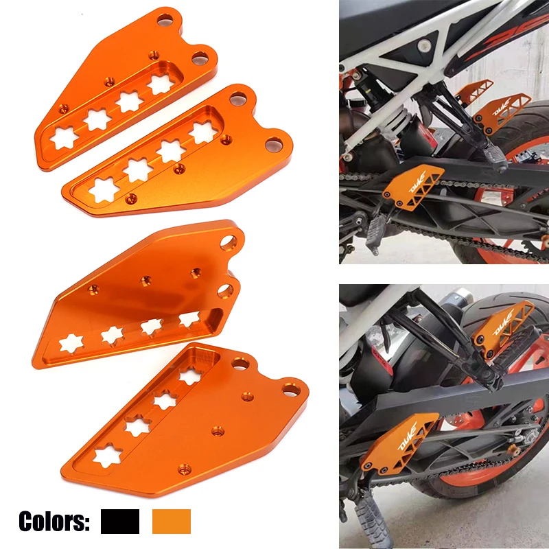 

For DUKE 125 250 390 Motorcycle Front Rear Foot Step Side Guard Wing Cover Protector Duke250 Duke390 2017 2018 2019