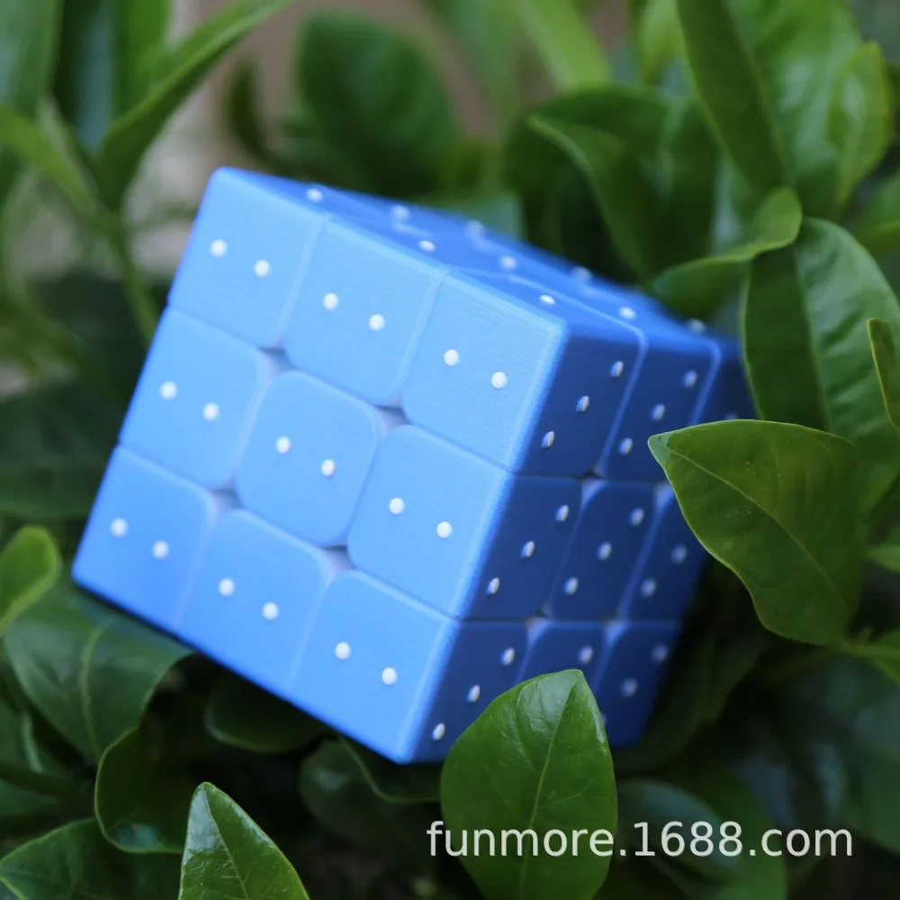 3x3x3 3D взрослых Скорость твист трехмерной с тиснением и изображением судоку, Магический кубик, математика Развивающая игра слепых Брайля игрушка