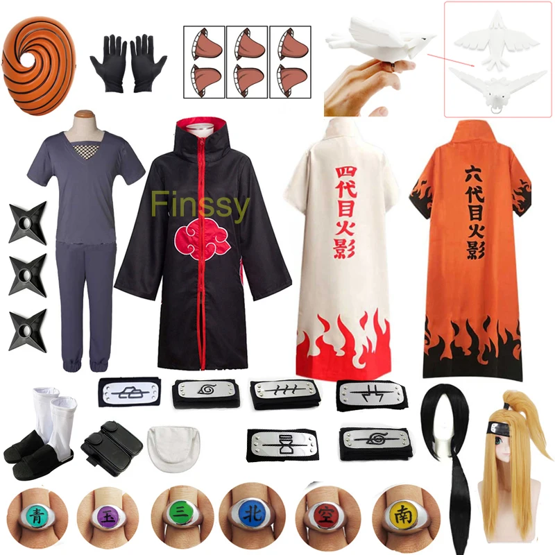 Deidara Uchiha Obito Cosplay Costume Halloween Carnival Show Props Suitable for Height 135cm-185cm | Тематическая одежда и