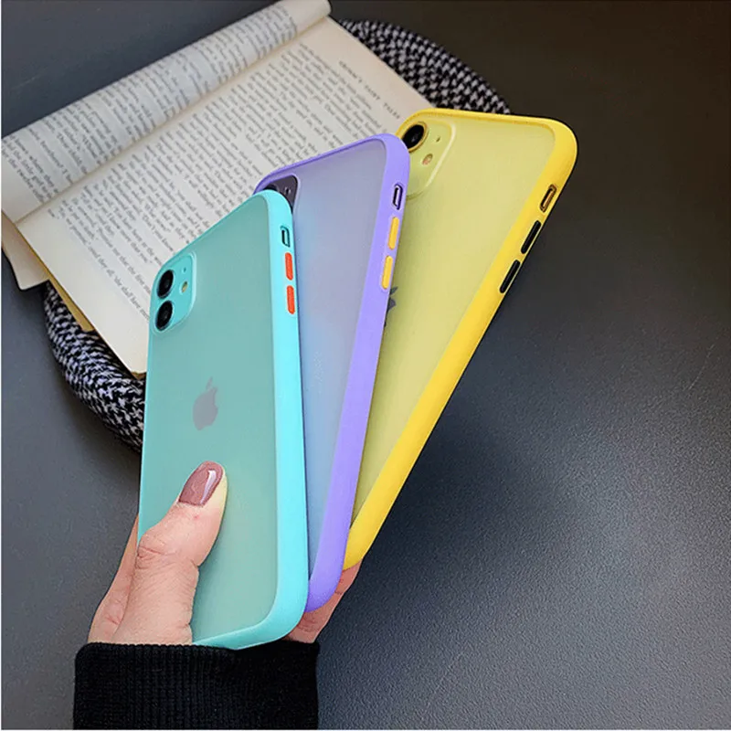 Гибридный Матовый Бампер Gimfun Mint чехол для телефона iPhone 12 11 Pro Max Xr Xs 6s 7 8Plus
