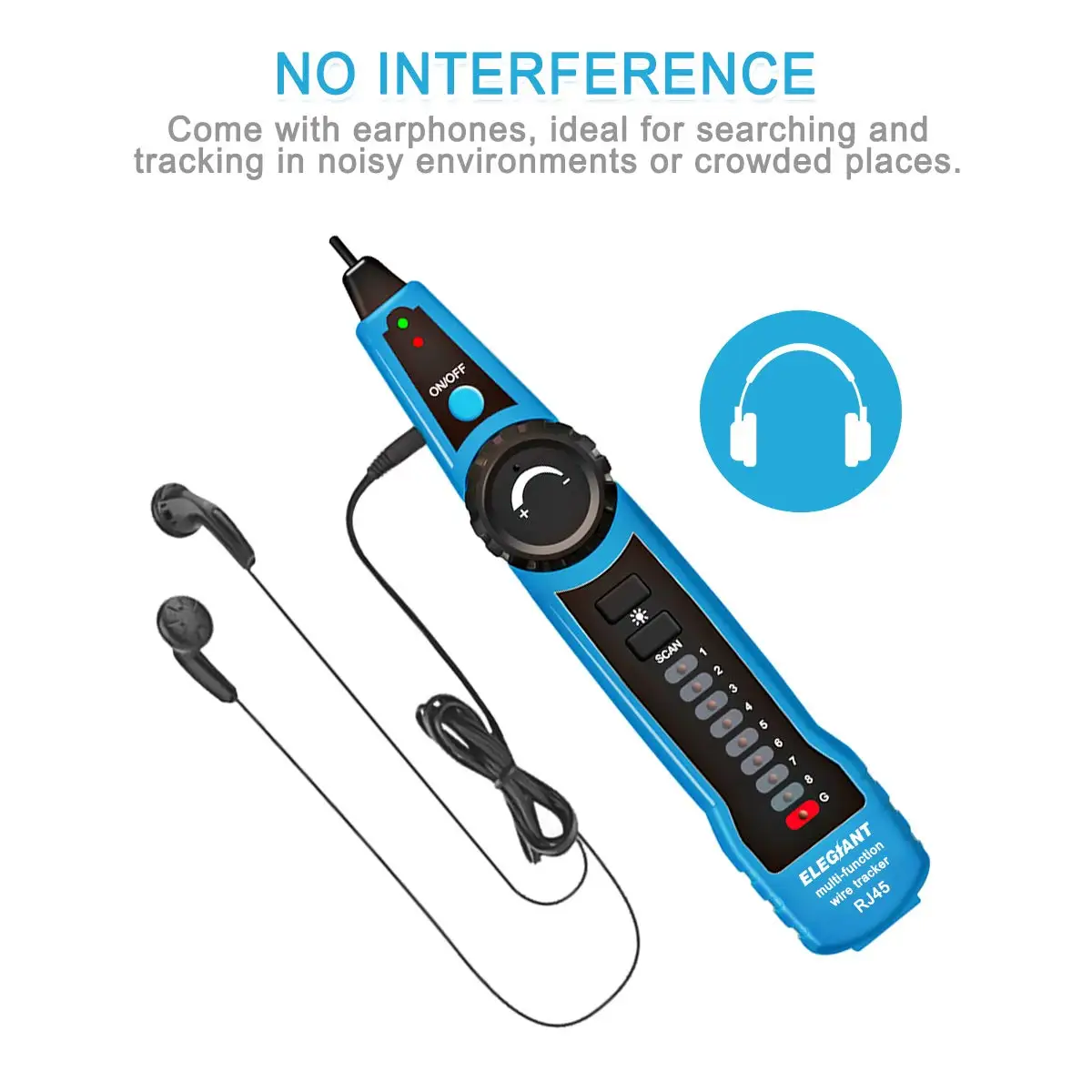 Wire Tracker RJ11 RJ45 Cable Line Finder Multifunction Wire Tracer Ethernet LAN Network Cable Collation Telephone Line Tester,electrician tools
