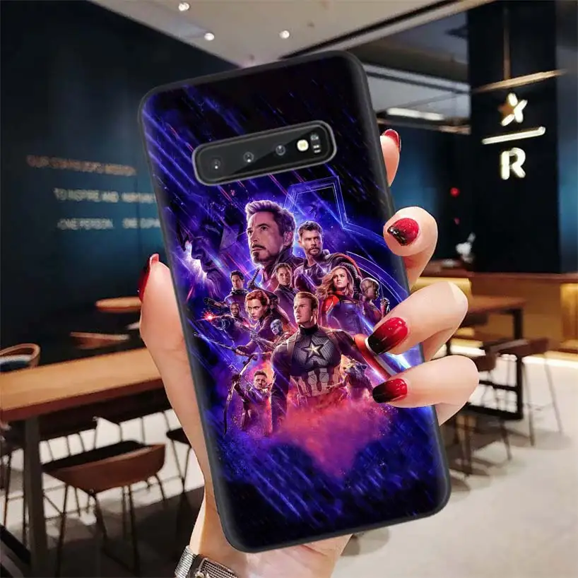 Avengers End Game Endgame Black Case for Samsung Galaxy S10 Lite Note 10 9 8 S9 4