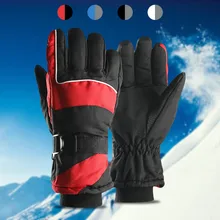 Мужские женские лыжные перчатки флисовые сноубордические перчатки снегоходы мотоциклетные зимние перчатки ветрозащитные непромокаемые перчатки