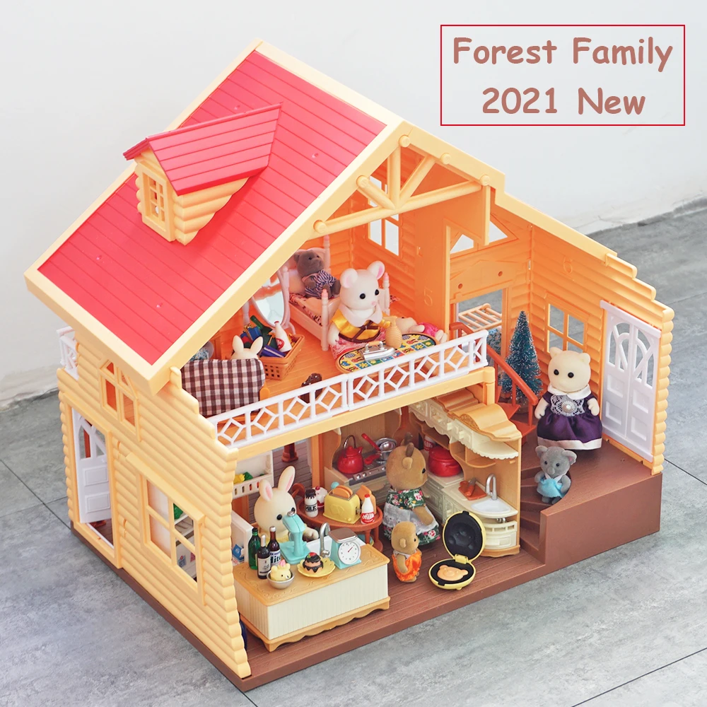 Kangoeroe belangrijk Leed Bos Familie Villa Rood Dak 1/12 Simulatie Poppenhuis Miniatuur Diy Meisje  Speelhuis Speelgoed Poppenhuis Meubels Voor Poppen Gift Set|Meubel  Speelgoed| - AliExpress