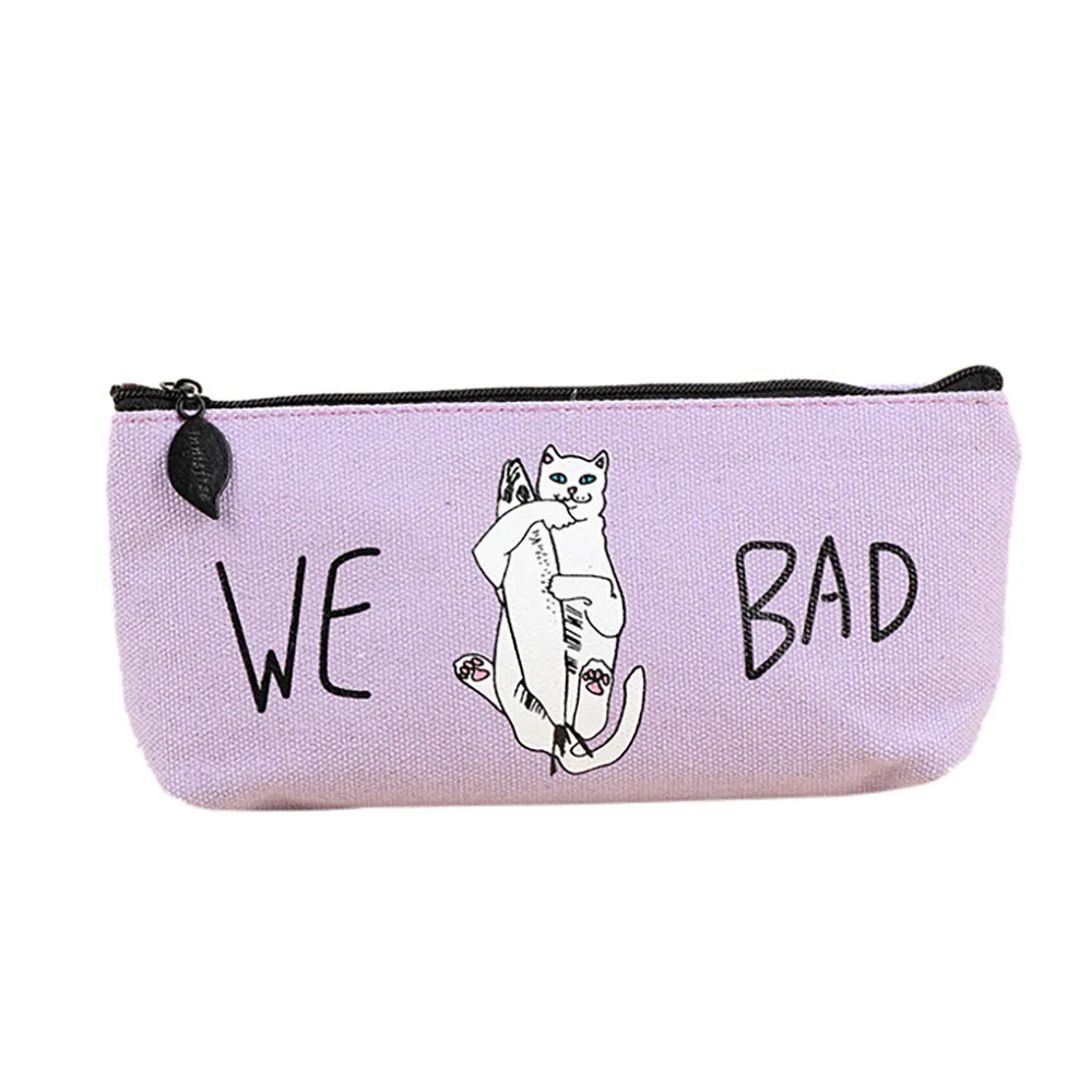 Чехол-карандаш Bad Cats, школьные офисные принадлежности, косметическая сумочка для косметики, Детские канцелярские принадлежности, подарочные сумки на молнии для хранения