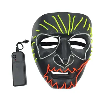 

Halloween Costume Funny LED Mask Purge Wire DJ Party Festival Cosplay Costume Supplies Glow in Dark Skull Masks